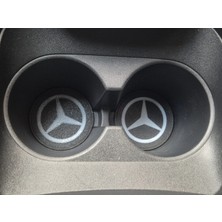 YSN Sounds Mercedes Araç Bardaklık Altlığı , Mercedes Şişe ve Bardak Altlığı, Mercedes Logolu Oto Bardaklık Altlığı