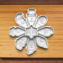 Hobist Tabak Modelli Desenli Yeniyıl Şekilleri 9'lu Set Kurabiye ve Şeker Hamuru Kalıbı