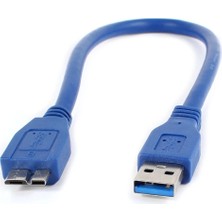 EBG Elektronik USB 3.0 Mavi 30 cm Data Mıcro USB Kablosu