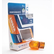 T20 21/5W Çift Devre Amber Ampul, Dipsiz, Doğal Renk, Enerji Tasarruflu