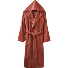 Pamuklu Kapüşonlu Bornoz Unisex Kadın Erkek Yumuşak Dokulu Premium Banyo Bornozu