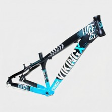 Heugers Viking-X 26” Siyah Mavi – Dirt Jump Freeride Bisiklet Kadro – Tuff X-25 Alüminyum Frame, Güçlendirilmiş Gövde, Disk & V Fren Uyumlu