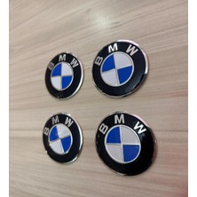 OEM Bmw Alüminyum Jant Göbeği Arma Yapıştırma Sticker 62 mm 4 Adet