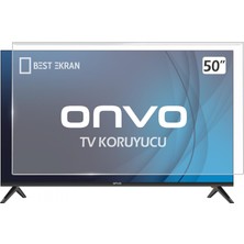Onvo 50VQ80F2FA Tv Ekran Koruyucu - Onvo 50" Inc 127 Ekran QLED Kırılmaz 4K Koruyucu