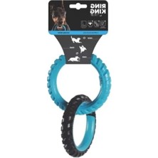 Calperia Güvenli Ring King Köpek Oyuncağı (Mavi/siyah)