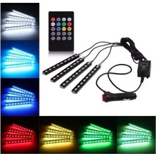 Calperia 4 Parça Rgb Şerit LED Işık Seti, Araç Içi Ambiyans Aydınlatma
