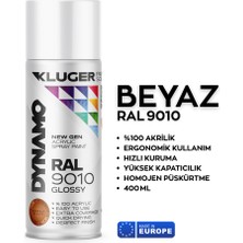 Hobi24 Kluger Dynamo Sprey Boya 400ML - Parlak Beyaz Ral 9010