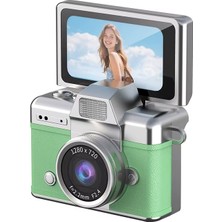 Azurtech Mini Dijital Kamera 720P Hd Flip Ekran Retro Ccd Çocuk Kamerası 64GB Hafıza Kartlı Taşınabilir Kamera