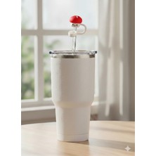 Case Collection Stnly Quencher Termos Için Silikon Pipet Tıpası Kapağı Toz Geçirmez Kapak Şekilli Pipet Başlığı