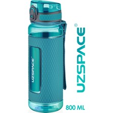 PremiumPort 800 ml Büyük Boy Tritan Su Matara, Silikon Korumalı, Kaydırmaz Gövde