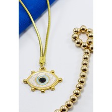 Altın Kaplama Metal Nazar Boncuğu Araba Dikiz Aynası Süsü Lüks Yeni Hediye