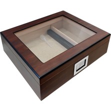 Falconetti De Folu Kahverengi Camlı Dijital Humidor Puro Kutusu RC37-D