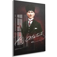 Peony Concept Mustafa Kemal Atatürk – Cam Duvar DEKORU-PEONYATA086