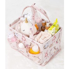Epilons Baby Kullanımı Kolay Desenli Taşınabilir Bakım Çantası (Pembe)