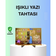 Epilons LED Işıklı Renkli Tahta Grafik Tablet ile Yaratıcı Çizim ve Mesajlar İçin Pratik Araç