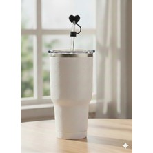 Case Collection Stnly Quencher Termos Için Silikon Pipet Tıpası Kapağı Toz Geçirmez Kapak Şekilli Pipet Başlığı