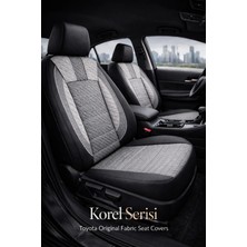 Trobus Renault Fluence 2010 ve Sonrası Uyumlu Korel Serisi Gri Toyota Kumaş Koltuk Kılıfı
