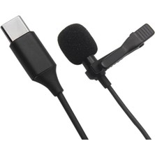 DS LLC Type-C 2 Metre Double Mikrofon - Siyah