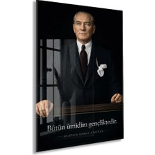 Peony Concept Mustafa Kemal Atatürk – Cam Duvar DEKORU-PEONYATA089