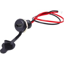 Powermaster IC-266T-1 Pano Tipi Type-C Şase Dişi 2p Şarj Bağlantı Modülü