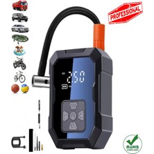 H-9293 150PSI Kablosuz Hava Pompası, LCD Ekranlı, LED Işıklı, Şarjlı, Taşınabilir