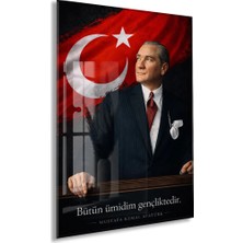 Peony Concept Mustafa Kemal Atatürk – Cam Duvar DEKORU-PEONYATA088