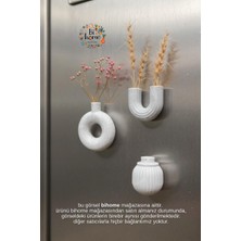 Minimalist Mini Vazo Seti 3’lü Buzdolabı Magnet Dekoratif Ev Aksesuarı Modern Tasarım Şık