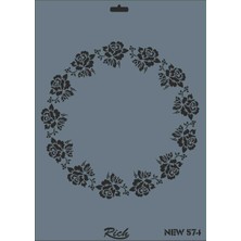 Rich New Seri N-574 Stencil 35X25 cm