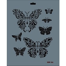 Rich New Seri N-104 Stencil 35X25 cm