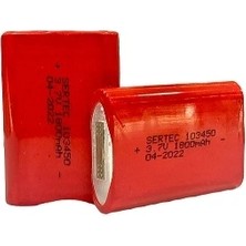 İlk El Grup Sertec 103450 Li-Ion 3.7V 1800MAH Prizmatik Şarjlı Pil