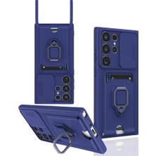 Kazan Hobi Newface Samsung Galaxy S25 Ultra Kılıf Zuma Kartvizitli Yüzüklü Silikon - Lacivert