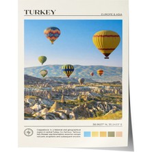 Zestia Poster Kapadokya Peri Bacaları Şehir Manzarası Salon Dekoru