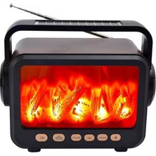 Sepetink LED Şömine Efektli Kablosuz Hoparlör Fm Radyo Müzik Çalar