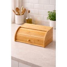 Nokka Bambu Kapaklı Ekmek Kutusu Top Kapaklı Ekmeklik Mutfak Düzenleyici