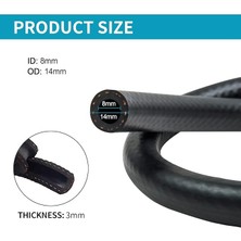 Otovadim 8mm Akaryakıt Lpg Cng Hortumu Benzin ve Mazot Taşıma Için (8mm Iç Çap)  Bezli Içten Örgülü Nbr Nitril 1 Metre Uzunlukta