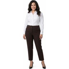 Kübra Kadın Kumaş Bilek Pantolon Bel Yarım Lastikli BGL-ST05389