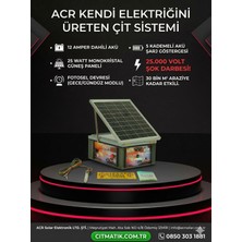 Acr Arıcı Özel Çit Güneş Panelli Kompakt Elektrikli Çit Ayı Çiti Domuz Kovucu 25 Bin Volt