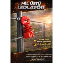 Elektrikli Çit Izolatörü Mil Demir Lüks 1. Sınıf Orjinal Kırmızı 25 Adet
