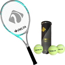 PremiumPort 27 Inç Tek Parça L1 Grip Kort Tenis Raketi ve Top Seti ile Oynamanın Keyfi