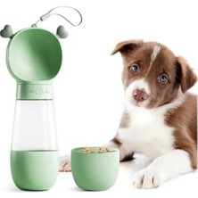 Calperia Çift Hazneli Seyahat Mama Kabı ve Taşınabilir Suluk, Yeşil