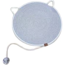 Terrien El Örgüsü Halat Kedi Tırmalama ve Oyun Matı - Gri