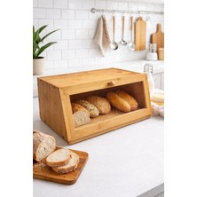 Nokka Bambu Ekmek Kutusu Akrilik Kapaklı – Mutfak Tezgahı Düzenleyici, Şık ve Dayanıklı Saklama Kutusu