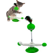 Terrien Vantuzlu Döner Hacı Yatmazlı Kedi Oyuncağı Yeşil