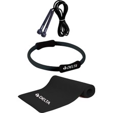 PremiumPort Sağlıklı Egzersiz Seti: Pilates Minder, Çember ve Atlama Ipi Kombini