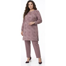 Baglan Kadın Gölge Desen Tunik Pantolon Takım  BGL-ST05431