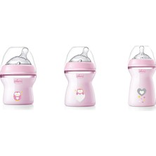 Chicco Bebek Biberon 150 250 330 ml Pp Pembe Mavi Desenli Biberon Set Plastiktir