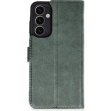 TKÇ Mey Ithalat®  Samsung Galaxy A25 5g Kılıf Trend S Plus Kapaklı Kılıf - Yeşil