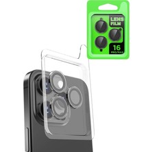TKÇ Mey Ithalat®  iPhone 16 Pro Max Raze Metal Kamera Lens - Siyah