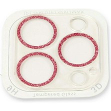 TKÇ Mey Ithalat®  iPhone 13 Pro Max Shine Kamera Lens Koruma Cam - Pembe