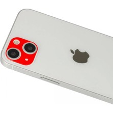 TKÇ Mey Ithalat®  iPhone 13 Rainbow Kamera Lens Koruma Cam - Kırmızı